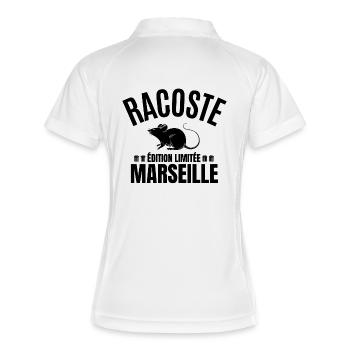 Marseille, je suis Marseillais, Marseille humour - Polo respirant Femme - blanc/marine - Dos