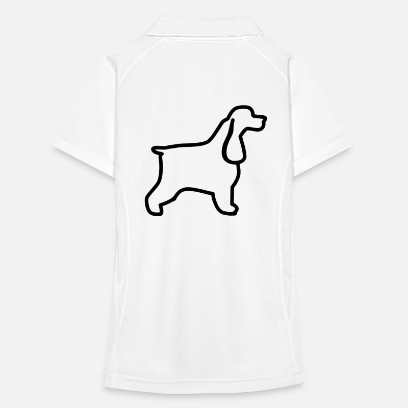 Plan cocker anglais Polo respirant Femme