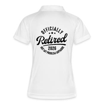 Retraite 2026 Ce n’est pas mon problème - Polo respirant Femme - blanc/marine - Dos