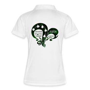 Beauté toxique des bois – Muguet-de-vallée vintage - Polo respirant Femme - blanc/marine - Dos