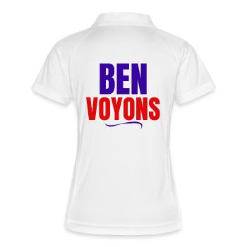 ben voyons, génération Z - Polo respirant Femme - blanc/marine - Dos