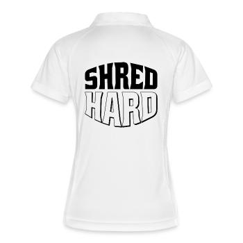 Shred Hard Snowboard Style - Polo respirant Femme - blanc/marine - Dos