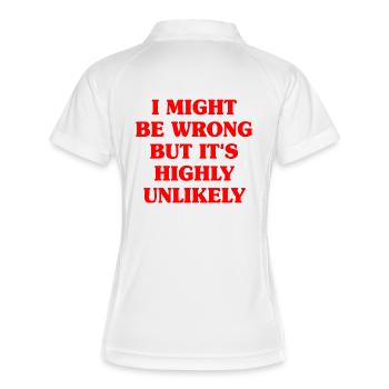 Might Be Wrong But Highly Unlikely Know-It-All - Women's Polo breathable - white/navy - Back
