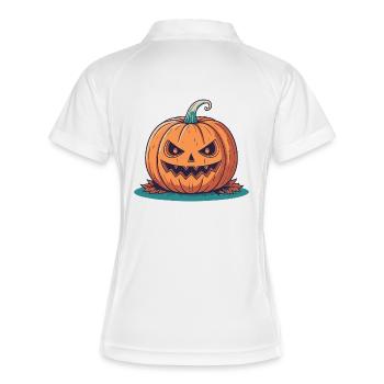 Citrouille cartoon - Polo respirant Femme - blanc/marine - Dos