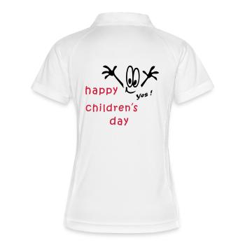 Children's Day, Children's Day - Women's Polo breathable - white/navy - Back