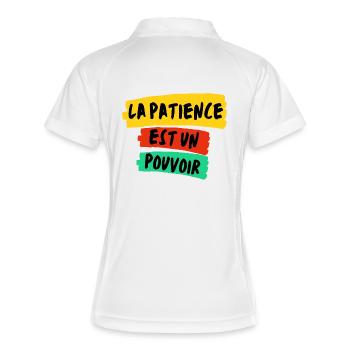 La Patience, Un Pouvoir Coloré - Polo respirant Femme - blanc/marine - Dos