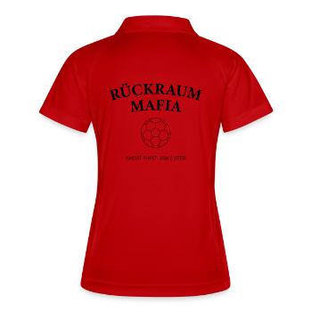 Rückraum-Mafia - Frauen Polo atmungsaktiv - Weiß/Navy - Hinten