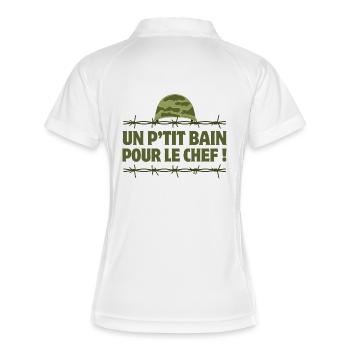 septième compagnie, 7ème compagnie, Pitivier - Polo respirant Femme - blanc/marine - Dos
