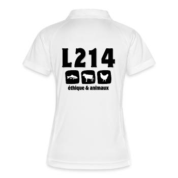 vegan, animal welfare, animal rights activist - Women's Polo breathable - white/navy - Back