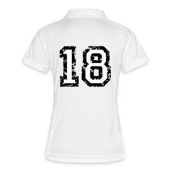 Le numéro dix-huit, - No. 18 (deux couleurs) blanc - Polo respirant Femme - blanc/marine - Dos