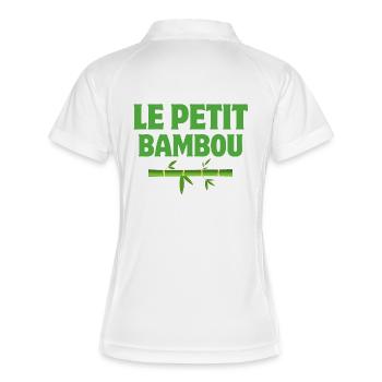 Zen, Meditation, The Little Bamboo - Women's Polo breathable - white/navy - Back