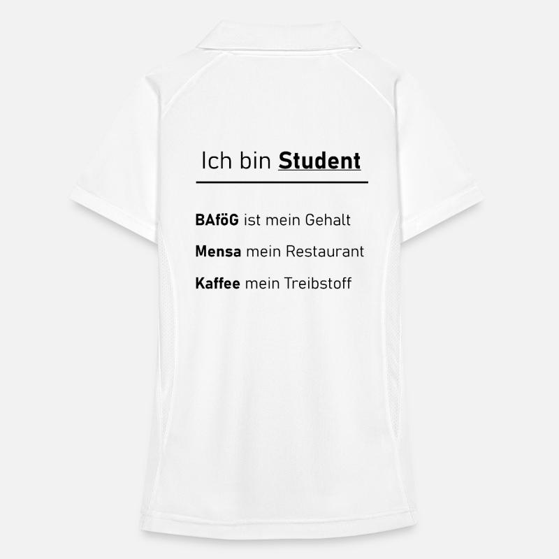 Unispruch "Ich bin Student" Geschenk, Studenten Frauen Polo atmungsaktiv