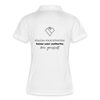 Strategy & Authority - Self-Love - Women's Polo breathable - white/navy - Back