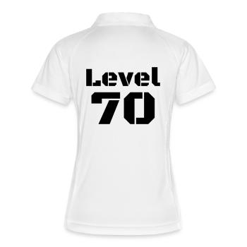 Level 70 - Frauen Polo atmungsaktiv - Weiß/Navy - Hinten