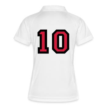The number 10 - number ten - Women's Polo breathable - white/navy - Back