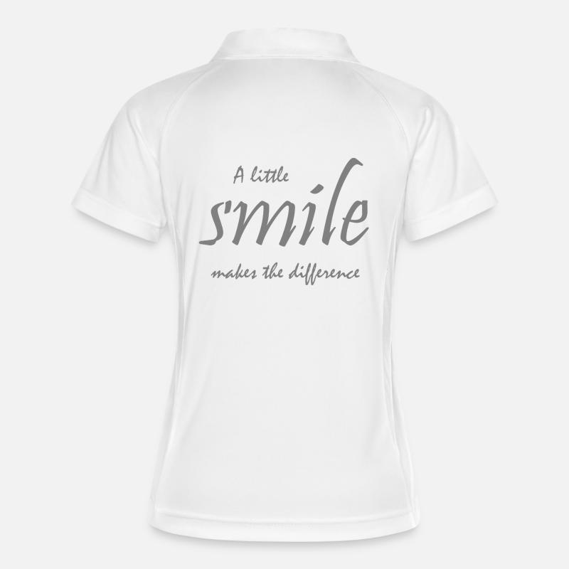 A little smile makes all the difference - Women's Polo breathable - white/navy