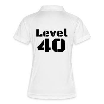 Niveau 40 - Polo respirant Femme - blanc/marine - Dos