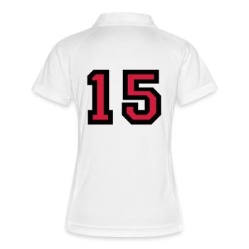 Le numéro 15 - Le numéro de quinze - Polo respirant Femme - blanc/marine - Dos