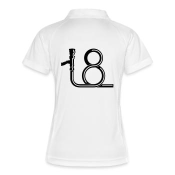 lance_18_b1 - Polo respirant Femme - blanc/marine - Dos