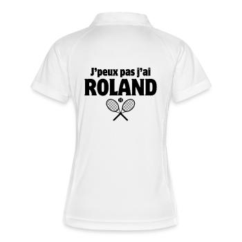 tennis, tennis fan, tennis match - Women's Polo breathable - white/navy - Back