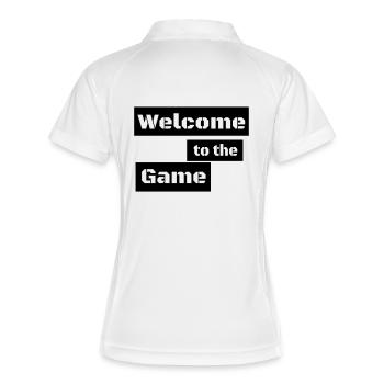 BIENVENUE DANS LE JEU - Polo respirant Femme - blanc/marine - Dos