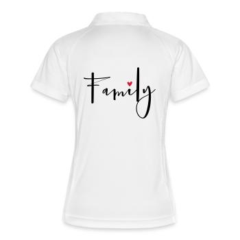 Family Herz Liebe Gemeinschaft Geschenk - Frauen Polo atmungsaktiv - Weiß/Navy - Hinten