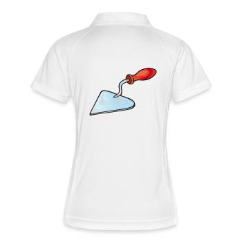 Bricklayer's trowel | Trowel - Women's Polo breathable - white/navy - Back