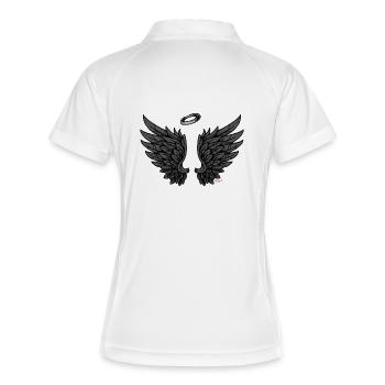 Ailes d’ange déchues Ailes d’ange Engelschen - Polo respirant Femme - blanc/marine - Dos