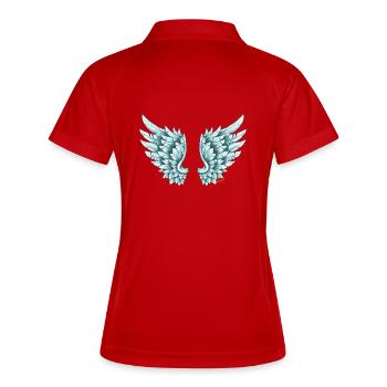 Ailes d’ange bleu Angelwings Angelblue - Polo respirant Femme - blanc/marine - Dos