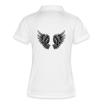 Ailes d’ange noir Ailes d’ange Noir - Polo respirant Femme - blanc/marine - Dos