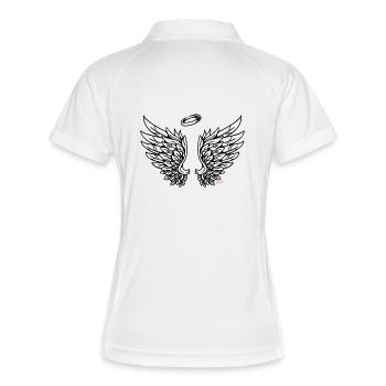 Ailes Ailes d’ange Ailes volantes - Polo respirant Femme - blanc/marine - Dos