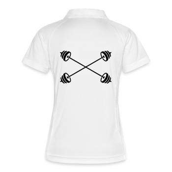 100000000000000000 - Polo respirant Femme - blanc/marine - Dos