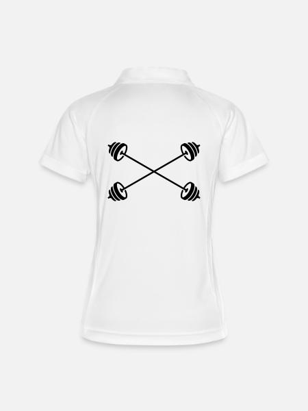 Crossed barbells - Women's Polo breathable - white/navy