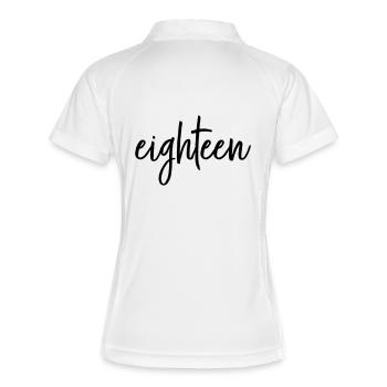 dix-huit ans 18 anniversaire cadeau - Polo respirant Femme - blanc/marine - Dos