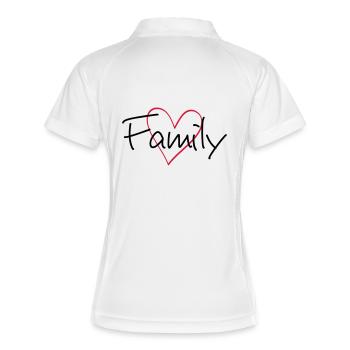 Cadeau de famille d'amitié de coeur de famille - Polo respirant Femme - blanc/marine - Dos