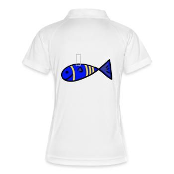 April fool - Women's Polo breathable - white/navy - Back