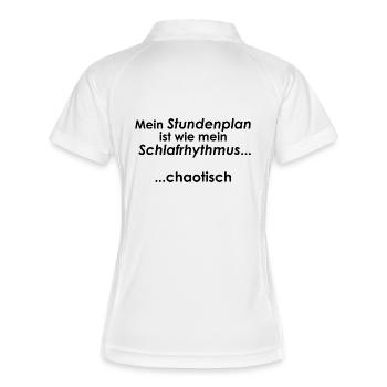 University Saying "Sleep Rhythm" Gift, Students - Women's Polo breathable - white/navy - Back