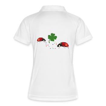 Ladybug Shamrock Lucky - Women's Polo breathable - white/navy - Back