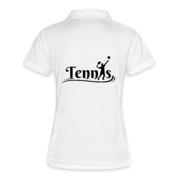 tennis, playing tennis, tennis club - Women's Polo breathable - white/navy - Back