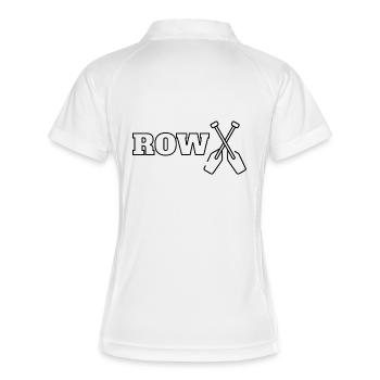 ROW Row, style de design de collège en noir - Polo respirant Femme - blanc/marine - Dos