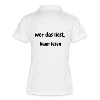 Si vous lisez ceci, vous pouvez lire – Chemise de jeu de mots - Polo respirant Femme - blanc/marine - Dos