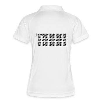 Single case black - Women's Polo breathable - white/navy - Back