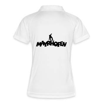 Mayrhofen Snowboard Snowboarder Snowboarding - Frauen Polo atmungsaktiv - Weiß/Navy - Hinten
