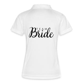 Team Bride - Frauen Polo atmungsaktiv - Weiß/Navy - Hinten