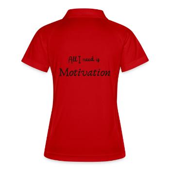 Sigura design Motivation Typography Quote - Women's Polo breathable - white/navy - Back