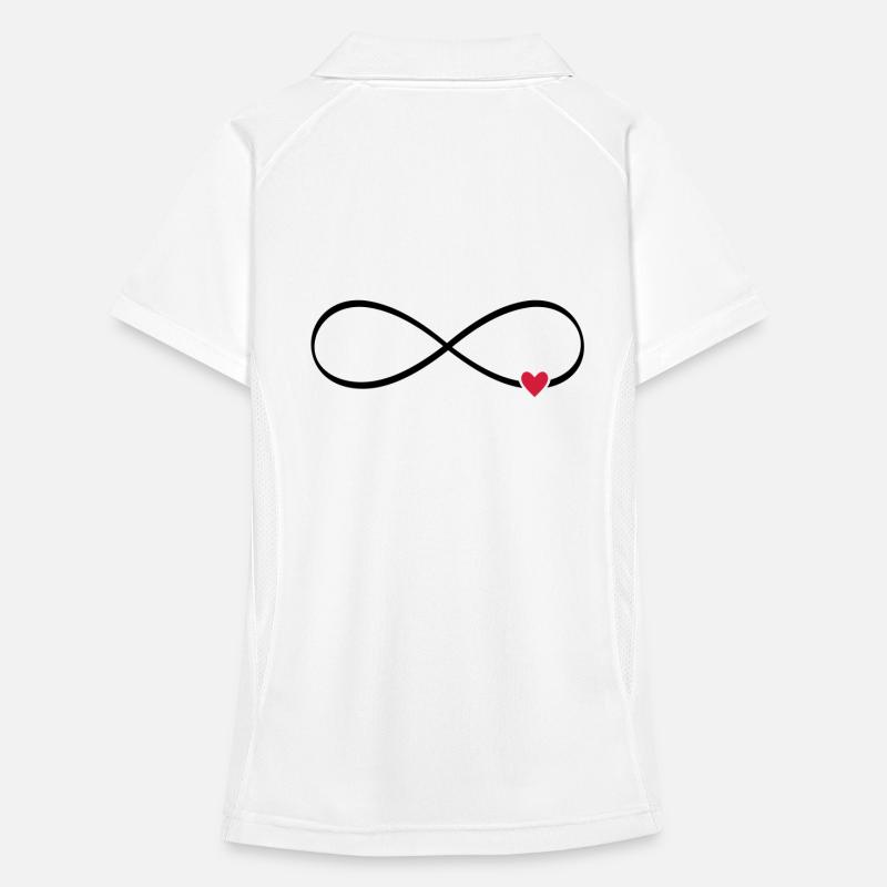 Heart infinity sign icon gift Women's Polo breathable