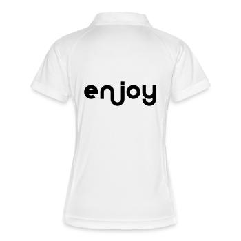 Enjoy - Frauen Polo atmungsaktiv - Weiß/Navy - Hinten