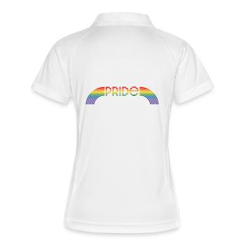 lgbtqi pride arc-en-ciel LGBT lgbtqi queer - Polo respirant Femme - blanc/marine - Dos