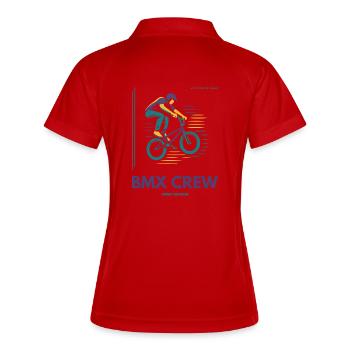 T-shirt ras du cou BMX | Conception de la division des rues - Polo respirant Femme - blanc/marine - Dos