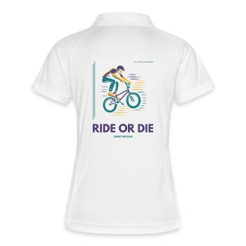 Ride or Die – BMX Street Division Shirt - Women's Polo breathable - white/navy - Back